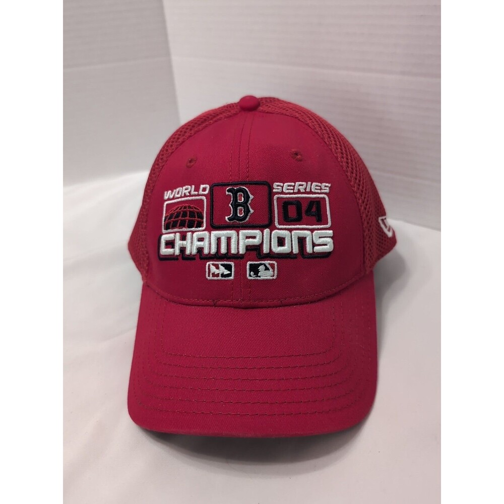 VINTAGE BOSTON RED SOX 2004 Champions hat New Era cap A-Flex ONE SIZE
